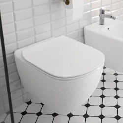 Grohe Toilet set GROHE Rapid SL + Ideal Standard Tesi Aquablade rimless bowl + Grohe Skate Chrome flush plate (GROHEAQUASET2)