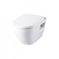 Swiss Aqua Technologies Toilet set Self-supporting frame + Serel SM10 bowl + Softclose seat + White flush plate (SMART-SM10-4)