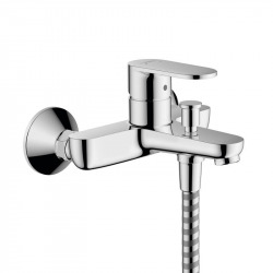 Hansgrohe Crometta Set bath/shower mixer + 65cm bar + 2 spray hand shower + hose, Chrome (71440000-Crometta2)