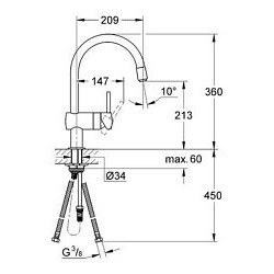 Grohe Minta Single-lever sink mixer 1/2", chrome  (3291800E)