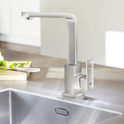 Grohe Eurocube Single-lever sink mixer 1/2" with swivel spout, supersteel (31255DC0)