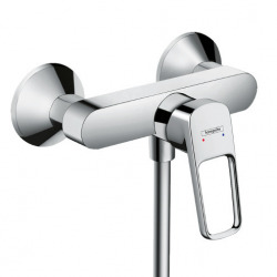 Hansgrohe Logis Loop Set Shower mixer + Hand shower XXL 105mm 3 jets, hose 160cm, shower rail 65cm (71247000-Pulsify3)