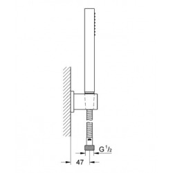 Grohe Euphoria Cube - Complete hand shower set 1 spray (27703000)