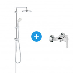 Grohe Tempesta System 210 Shower set with lever mixer and shower column with manual diverter (26381XXX)