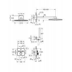 Grohe SmartControl Shower set + GrohClean tap cleaner, chrome (34712000)