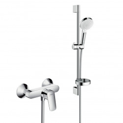 Hansgrohe Logis Single-lever mixer + Crometta Vario shower set with soap dish (71600000-Crometta2)