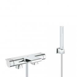 Grohe Bath/shower set Grohtherm 2000 thermostatic mixer + 1 jet shower stick, Chrome (34176001-CUBESTICK)