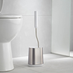 Geberit Toilet set Duofix support frame + SAT rimless WC + Softclose seat + White flush plate + FREE toilet brush (SATrimlessGeb3-Flex1)