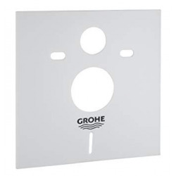 Grohe Toilet set Rapid Sl support frame + Euro Ceramic Compact bowl + softclose seat + Arena chrome plate (euroceramicset2)