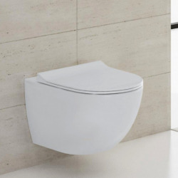 Grohe Toilet set Rapid SL frame + VitrA Sento compact bowl + chrome control plate (GROHE-SentoCOMPACT)