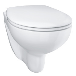 Grohe Bau Ceramic rimless wall-mounted toilet + removable seat (BauClassic)