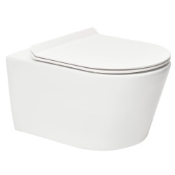 Geberit Toilet set Duofix self-supporting support frame + SAT Brevis rimless toilet + Ultra-thin seat, softclose + White plate