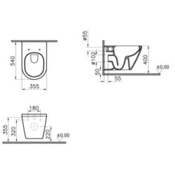 Vitra  Integra rimless toilet with softclose seat (7062-003-6288)