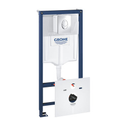 Grohe Toilet Set Rapid SL Support frame + Skate Air Chrome Flush plate + Fixings + Insulation set (38528001-2)