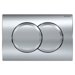 Geberit Delta01 Flush plate for dual flush, Gloss chrome (115.107.21.1)