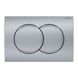 Geberit Delta01 Flush plate for dual flush, matt chrome (115.107.46.1)