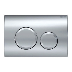 Geberit Delta20 Flush plate for dual flush, gloss chrome (115.127.21.1)