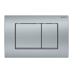 Geberit Delta30 flush plate for dual flush, matt chrome (115.137.46.1)