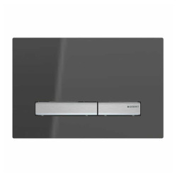 Geberit Sigma 50 Flush plate with chrome buttons, smoked glass reflective (115.788.SD.2)