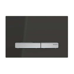 Geberit Sigma 50 flush plate for dual flush, black/chrome buttons (115.788.DW.2)