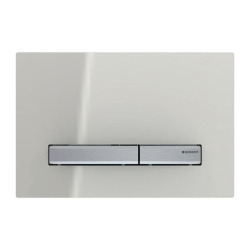 Geberit Sigma 50 flush plate for dual flush, grey with chrome buttons (115.788.JL.2)