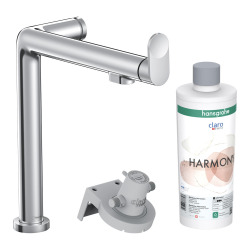 Hansgrohe Aqittura M91 kitchen mixer 240 FilterSystem, 1 jet starter kit, Chrome (76802000)