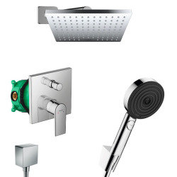 Hansgrohe Vernis Shape Pulsify All-in-One Concealed Shower Set 230 XXL Head Shower + Performance 3-Spray Hand Shower (VernisPulsify-1)