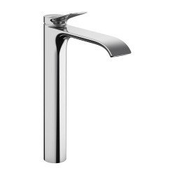 Hansgrohe Vivenis Raised Single lever basin mixer 250 for washbowls with pop-up waste set, Waterfall Stream, Chrome (75040000)