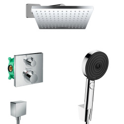 Hansgrohe Ecostat Shape Pulsify Built-in all-in-1 Shower Set with Overhead Shower 230 XXL + Performance 3jets Hand Shower