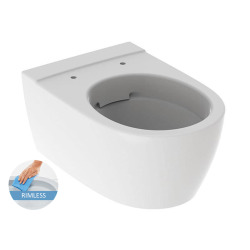 Geberit iCon Wall-Hung Rimless Toilet Pan, White (204.060.000)