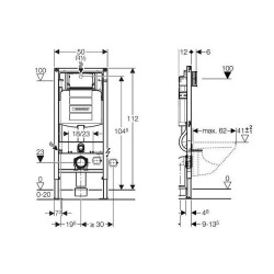 Geberit Toilet Set Duofix + Rimless wall-hung bowl + softclose seat + Sigma20 White chrome flush plate (GEBICON-C)