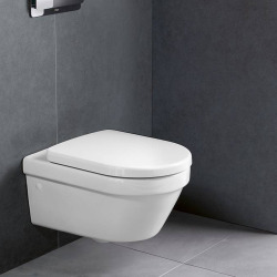 Geberit Toilet Pack Duofix UP320 Frame + Architectura Rimless Toilet + Soft-Close Seat + White/Chrome Flush Plate (GebArchi3-C)