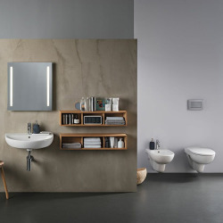 Geberit Selnova wall-hung rimless toilet + Softclose seat in Duroplast, White (501.751.00.1)