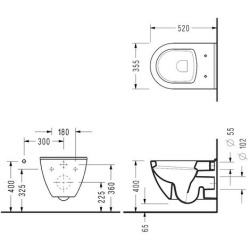 Villeroy & Boch Toilet set Viconnect Pro frame for wall-hung toilets + Serel SM10 bowl + Softclose seat + Matt chrome plate (ViConnectSM10-3)