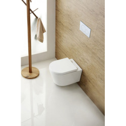 Grohe Toilet Set Rapid SL + SAT rimless toilet, invisible fixings + Skate chrome plate + Wall cladding set