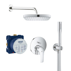 Grohe Eurosmart Shower Set all in 1 with Head Shower 25cm + Hand Shower 1 jet, Chrome (25219001-VITALIOSTICK)