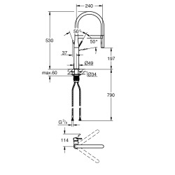 Grohe Essence Single-lever sink mixer 1/2″, Cool Sunrise (30294GL0)