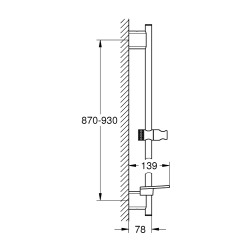 Grohe Rainshower SmartActive Shower rail, 900 mm, Cool Sunrise (26603GL0)