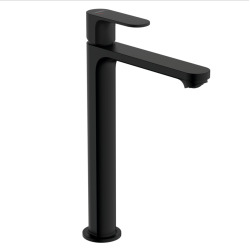 Hansgrohe Rebris S Single lever basin mixer 240 CoolStart for washbowls with pop-up waste set, Matt Black (72580670)