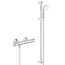 Grohe Shower Set Thermostatic Bath/Shower Mixer + Tempesta 100 Complete Shower Set, 2 sprays (34569000-TEMPESTA90)