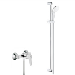 Grohe Shower Set Single-Lever Mixer + Tempesta 100 Shower Set, 2 Sprays (MITIGEURD1-TEMPESTA90)