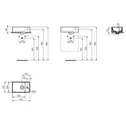 Ideal Standard Strada II Cloakroom basin white 450x270 mm (T299401)