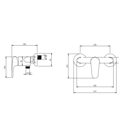 Villeroy & Boch O.Novo Start Single-lever shower mixer, Chrome (TVS10530111061)