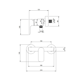 Villeroy & Boch O.Novo Single-lever shower mixer, Chrome (TVS10400100061)