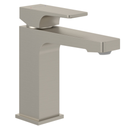 Villeroy & Boch Architectura Square Single lever basin mixer, with waste, Brushed Nickel (TVW12500100064)