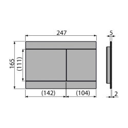 Swiss Aqua Technologies Two-touch stainless steel flush plate, PVD coating, Gun Metal (SATATDA)