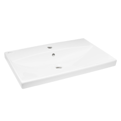 Swiss Aqua Technologies Brevis Wall-hung washbasin with tap hole in middle, 70x45.5x13.5cm (SATBRE7045S)