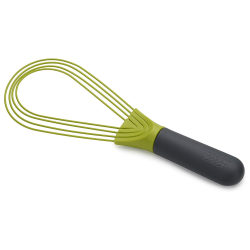 Joseph Joseph Twist™ 2-in-1 Whisk, Flat Whisk for Mixing and Balloon Whisk for Whipping, green (10539)