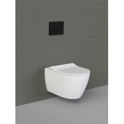 Geberit Toilet set UP100 Support frame + Livea Bello Rimless toilet + softclose seat+ alpine white plate (BelloGeb1)