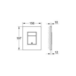 Grohe Skate Cosmopolitan WC flush plate matt chrome (38732P00)